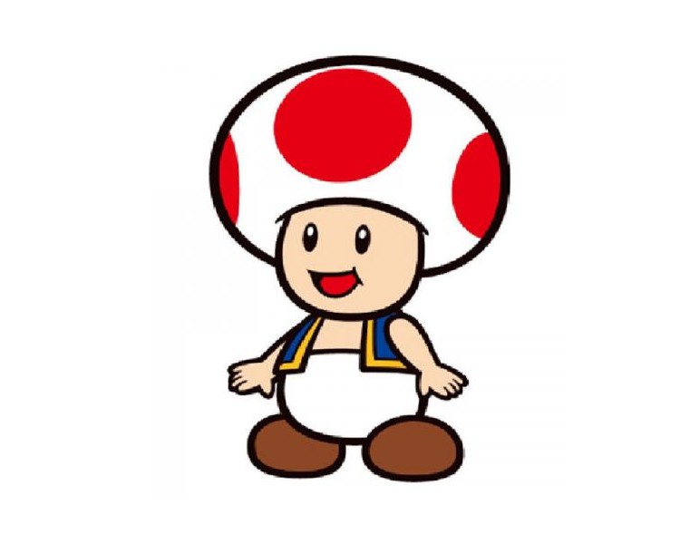 Cuscino Super Mario Bros Toad 3D 40cm