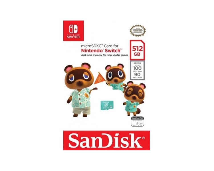 Micro SD Sandisk SDXC 512 GB Animal Crossing