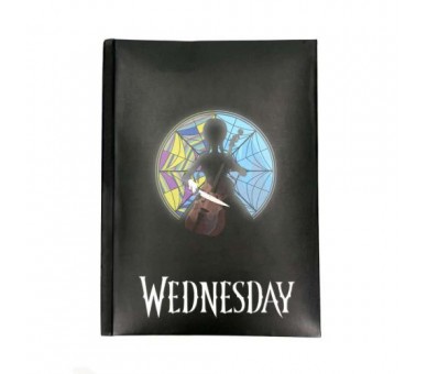 Wednesday Rose Window Notebook With Light