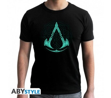 Assassin's Creed T-Shirt (L) Black: Valhalla Crest