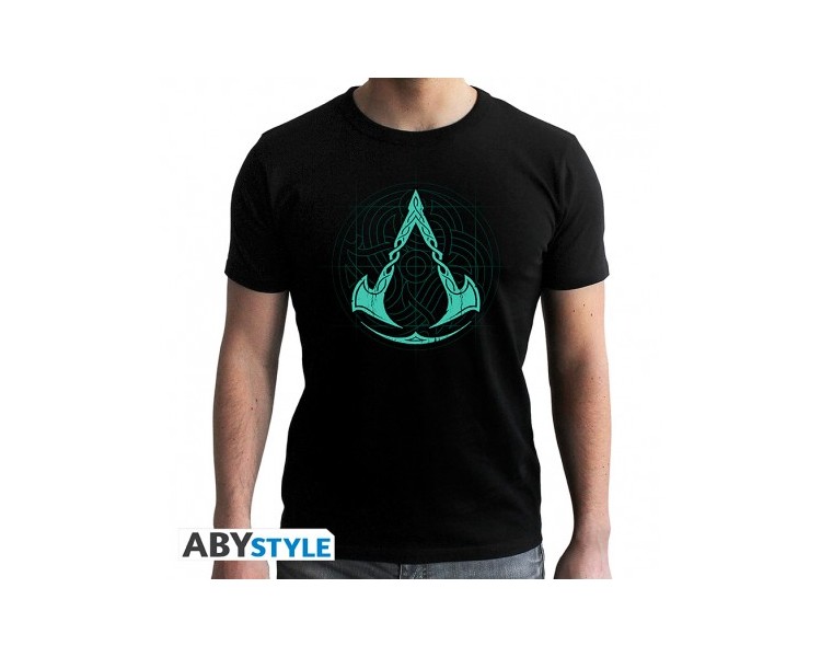 Assassin's Creed T-Shirt (L) Black: Valhalla Crest