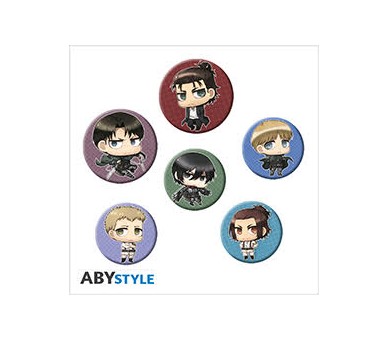 Attack on Titan Pin Spilla Badge: Chibi Characters 3cm