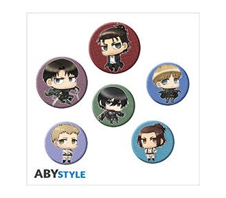 Attack on Titan Pin Spilla Badge: Chibi Characters 3cm