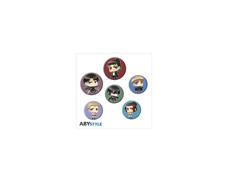 Attack on Titan Pin Spilla Badge: Chibi Characters 3cm