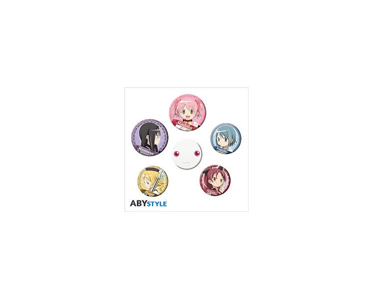 Puella Madoka Magica Pin Spilla Badge: Main Characters 3cm