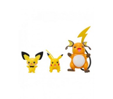 AF Pokemon Select: Evolution Pichu, Pikachu, Raichu 3PK 7cm