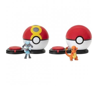 Pokemon Surprise Attack Game Charmander 1 Poke Ball vs Riolu