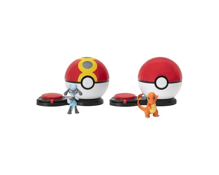 Pokemon Surprise Attack Game Charmander 1 Poke Ball vs Riolu