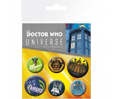 Doctor Who Badge Pack Alien Adventures (4pz)