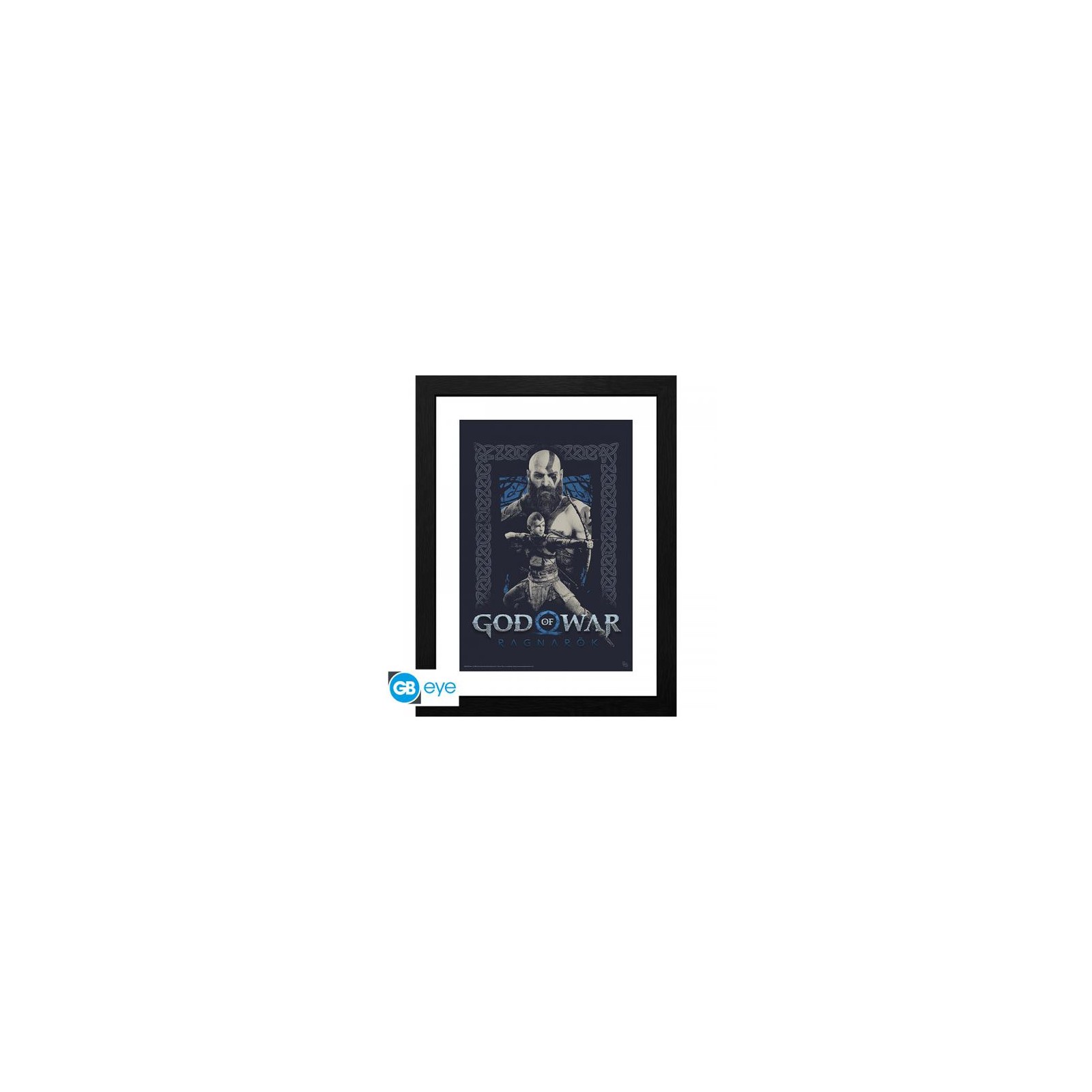 God of War Framed Print: Kratos and Atreus 30x40cm