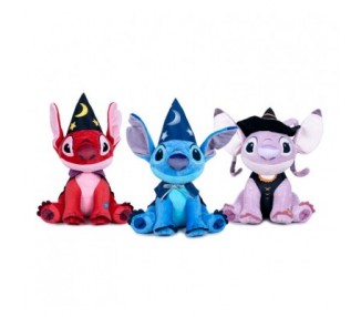 Peluche Disney Halloween Stitch/Leroy/Angel con Suono 28cm