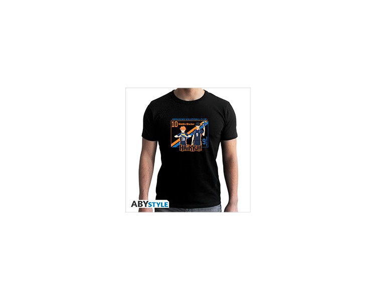 Haikyu T-Shirt (XS) Man Black: Hinata & Kageyama