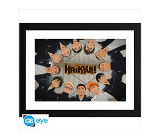 Haikyu Framed Print: Karasuno Fight 30x40cm