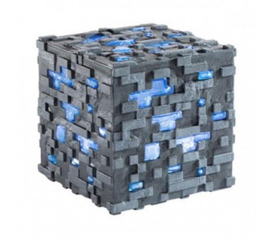 Minecraft Replica Illuminating Diamond Ore Cube 10cm