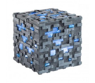 Minecraft Replica Illuminating Diamond Ore Cube 10cm