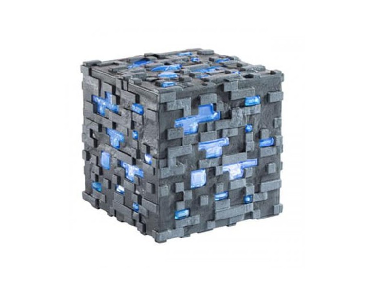 Minecraft Replica Illuminating Diamond Ore Cube 10cm