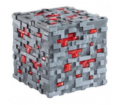 Minecraft Replica Illuminating Redstone Ore Cube 10cm