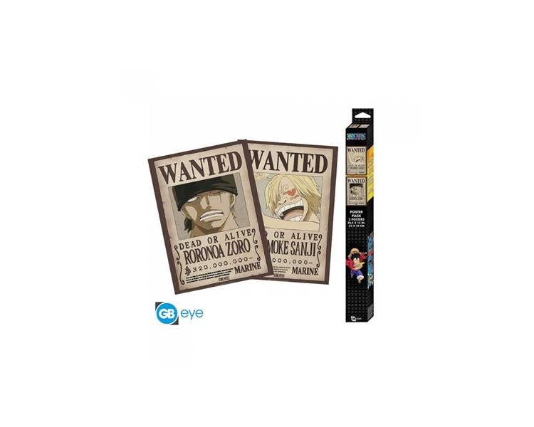 One Piece Set 2 Chibi Posters: Wanted Zoro/Sanji (52x38)