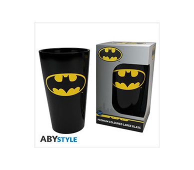 DC Comics Large Glass 400ml: Batman Symbol