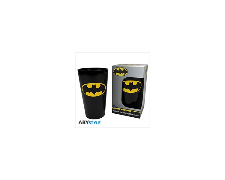 DC Comics Large Glass 400ml: Batman Symbol