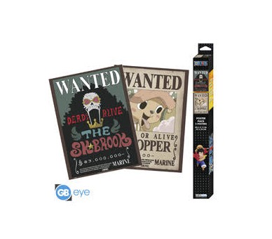 One Piece Set 2 Chibi Posters: Wanted Chopper/Brook (52x38)