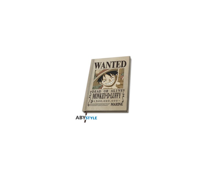 One Piece A5 Notebook: Wanted Luffy