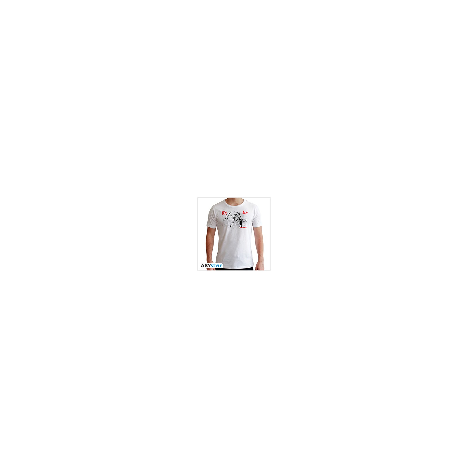 One Piece T-Shirt (S) Man White: Full Crew