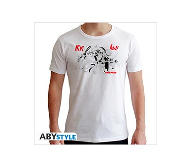 One Piece T-Shirt (L) Man White: Full Crew