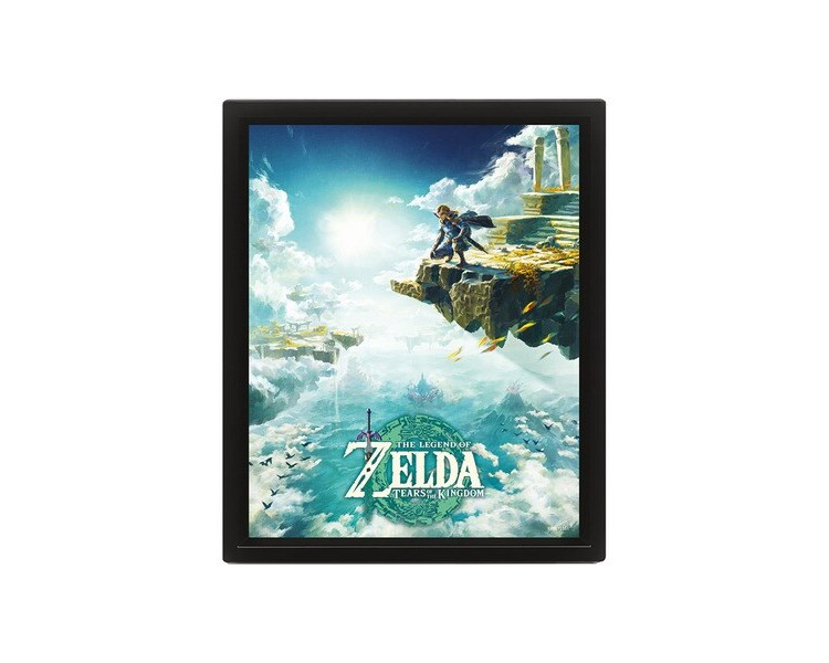 The Legend of Zelda TOTK Cornice 3D: Hyrule Skies 26x20cm