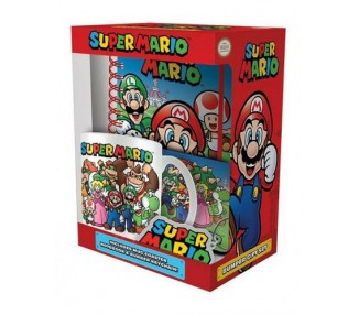 Super Mario Bumber Gift Set Tazza/Portachiavi/Notebook