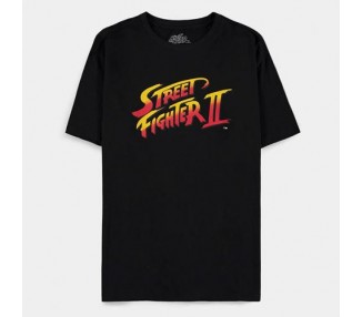 Street Fighter T-Shirt (L) Man: Logo Short Sleeved