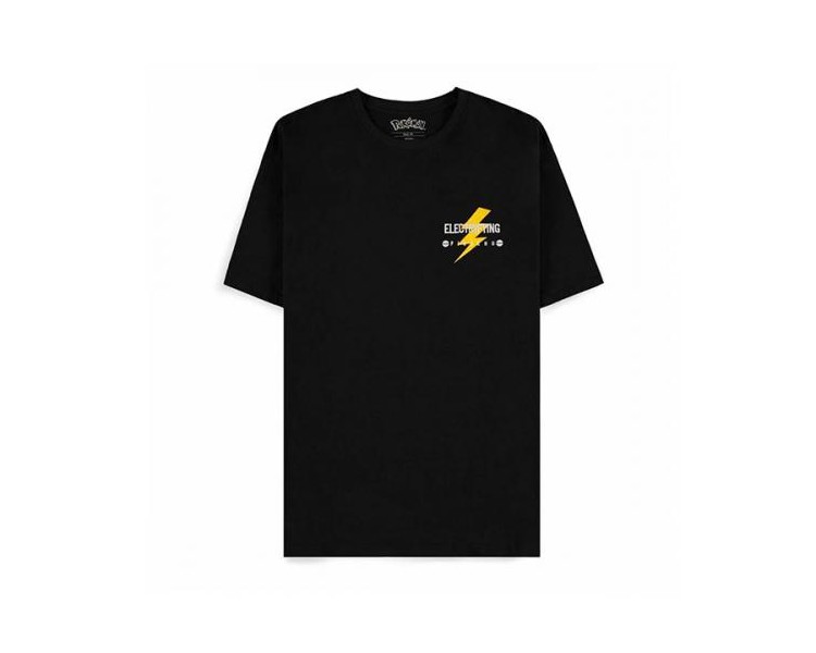 Pokemon T-Shirt (M) Man: Pikachu Electrifying Line Art