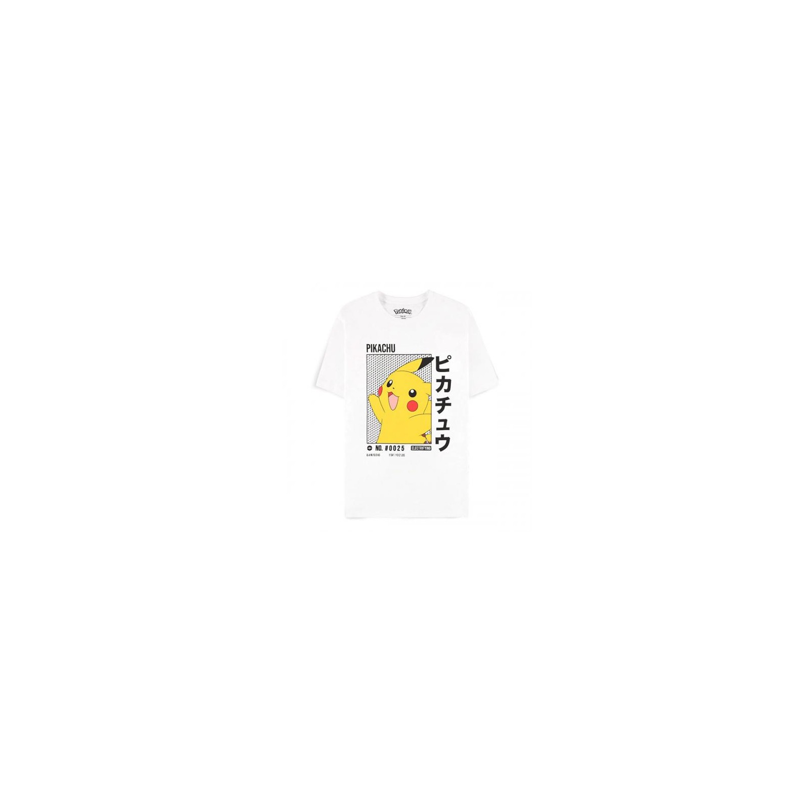 Pokemon T-Shirt (S) Man: Pikachu Japanese Text