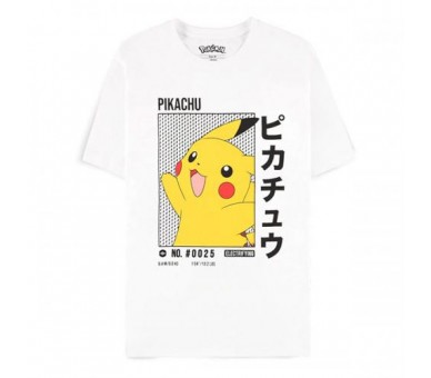 Pokemon T-Shirt (S) Man: Pikachu Japanese Text