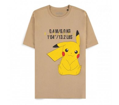 Pokemon T-Shirt (S) Man: Beige Pikachu