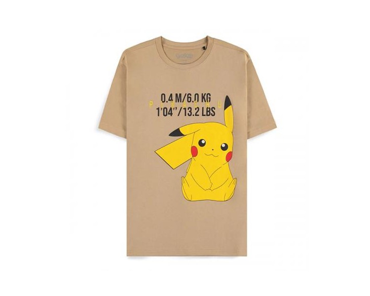 Pokemon T-Shirt (S) Man: Beige Pikachu