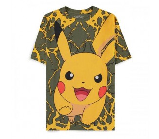 Pokemon T-Shirt (S) Man: Pikachu Lightning