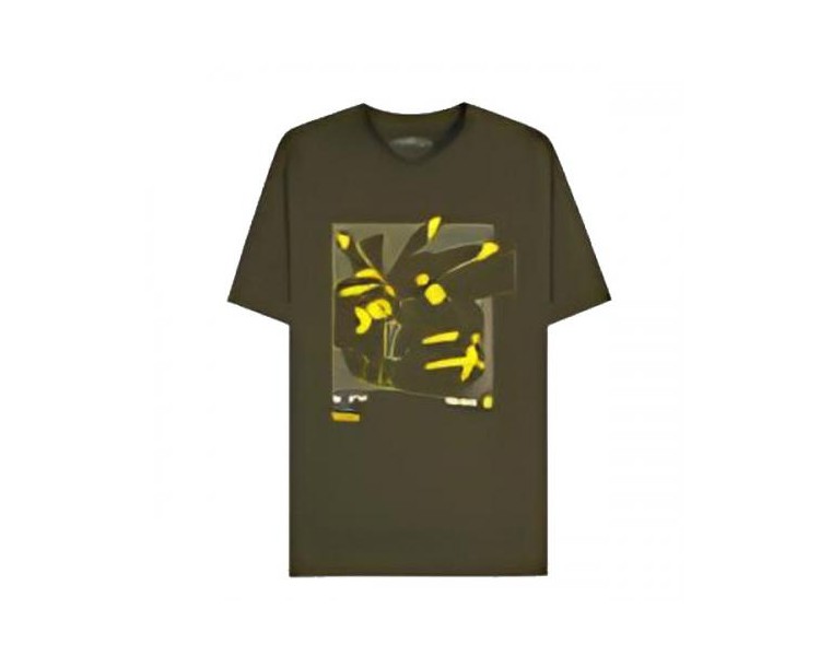 Pokemon T-Shirt (S) Man: Green Pikachu