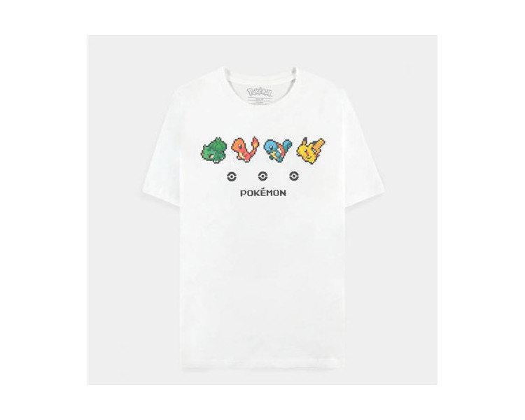 Pokemon T-Shirt (S) Man: Starters Short Sleeved