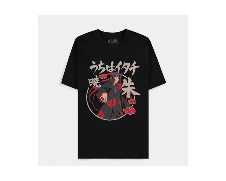 Naruto Shippuden T-Shirt (XXL) Man: Akatsuki Itachi Black