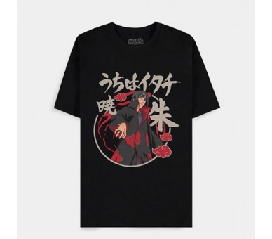 Naruto Shippuden T-Shirt (L) Man: Akatsuki Itachi Black