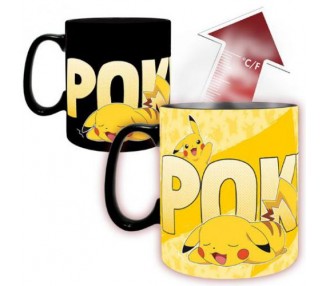 Pokemon Tazza Heat Change 460ml: Pikachu Cardboard