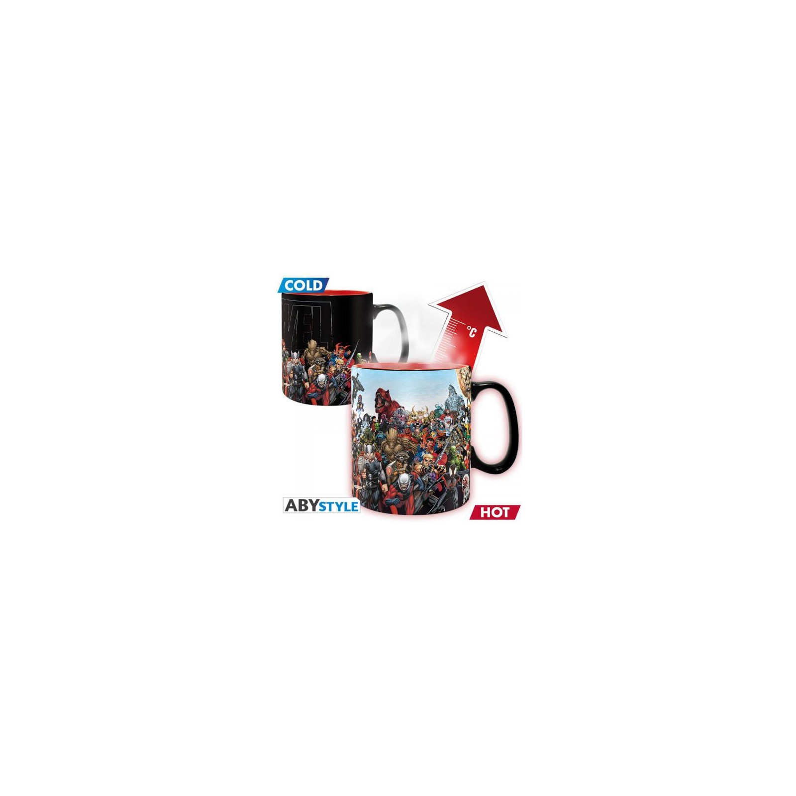 Marvel Tazza Heat Change 460ml: Marvel Heroes