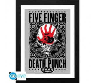 Five Finger Death Punch Framed Print: Punchagram 30x40cm