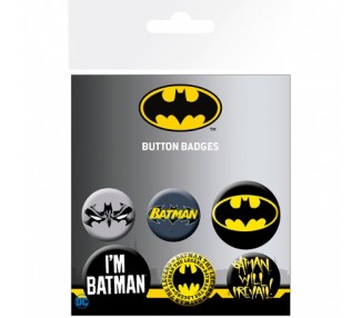 DC Comics Pin Spilla Badge Pack: Batman Comics 3cm