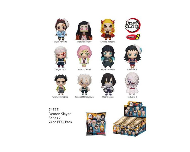 Demon Slayer S2 (24x) Bag Clip Blind Box  Display 6cm