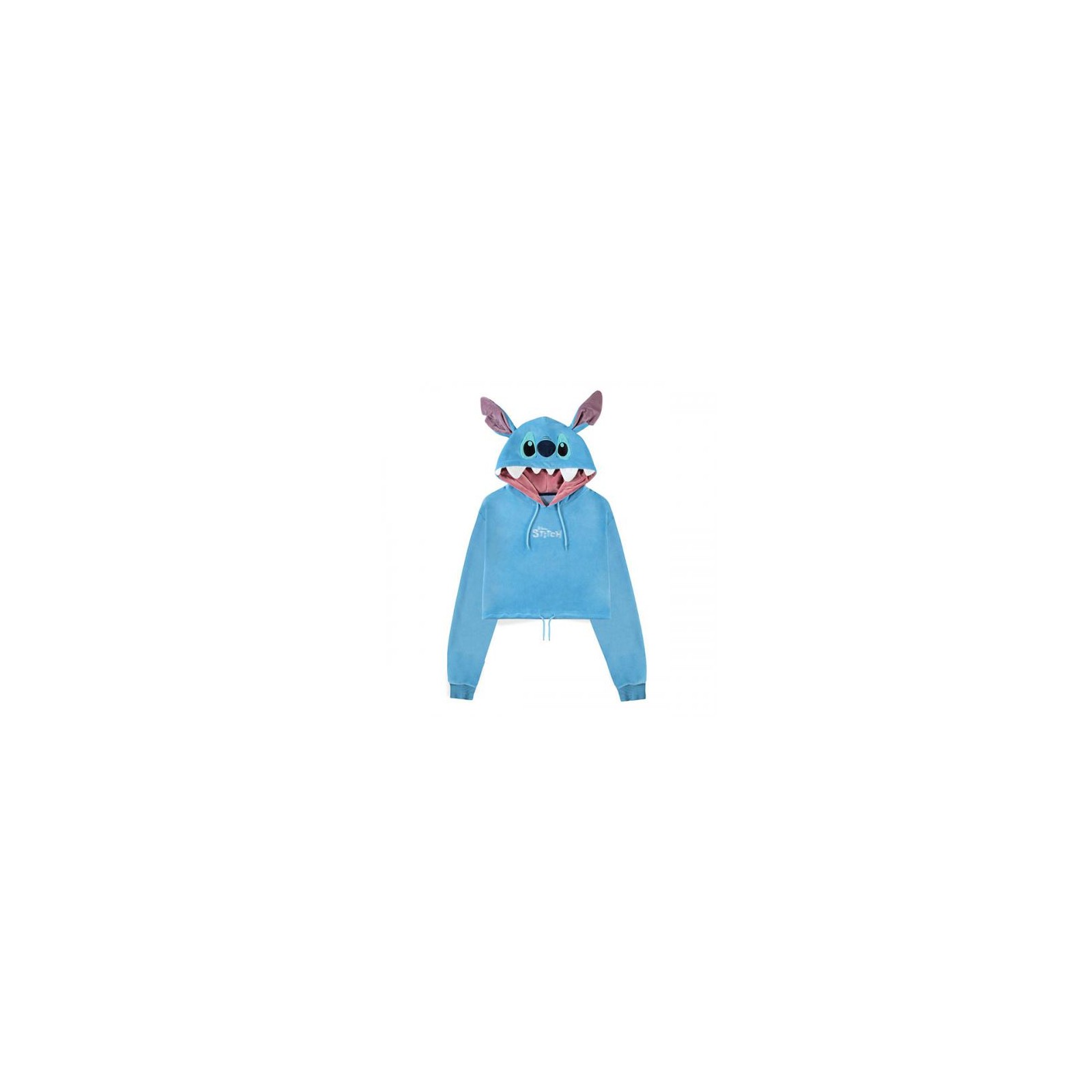 Lilo & Stitch Felpa Cappuccio (S): Stitch Hoodie Cropped