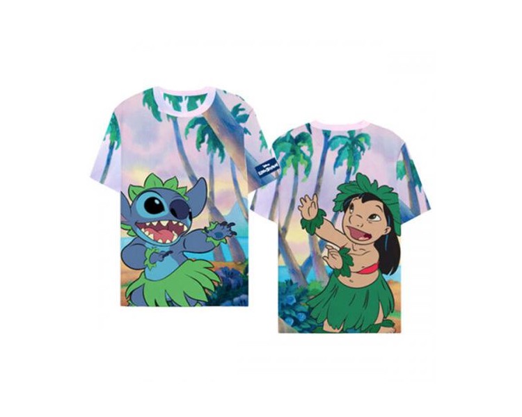 Lilo & Stitch T-Shirt (L): AOP Lilo & Stitch