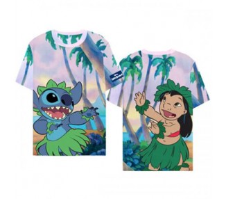 Lilo & Stitch T-Shirt (S): AOP Lilo & Stitch