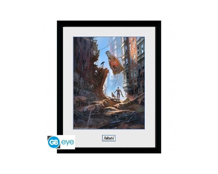 Fallout Framed Print: Street Scene (30x40cm)